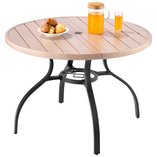 Udendørs spisebord, 103x103x72 cm, grå, stål
