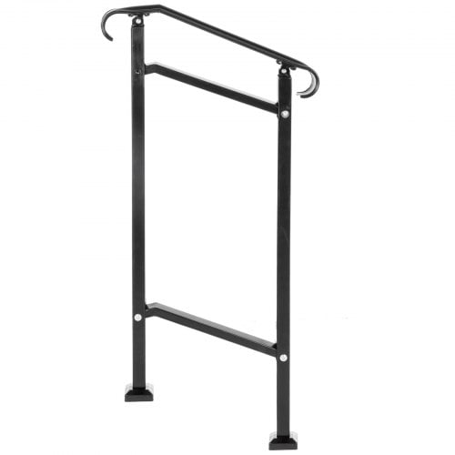 Käsijohde, taotusta raudasta ulkoportaan kaide, säädettävä 34x96 cm, musta