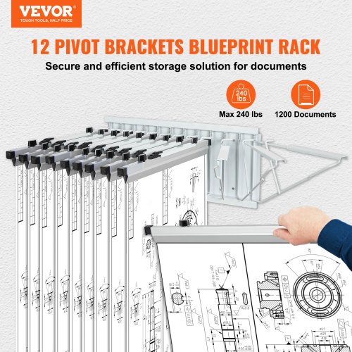 Blueprint Opbevaringsreol, 60.5x26.5x37 cm, Hvid, Metal