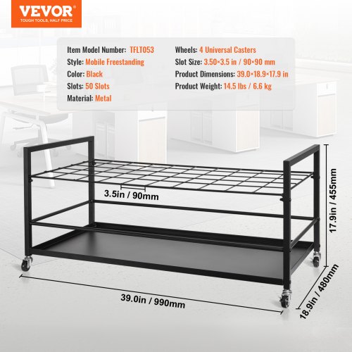 Blueprint opbevaringsreol, 990x480x455 mm, sort, metal opbevaring