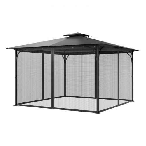 Pavillon Netindsats 340x340x226 cm Sort, net, udendørs