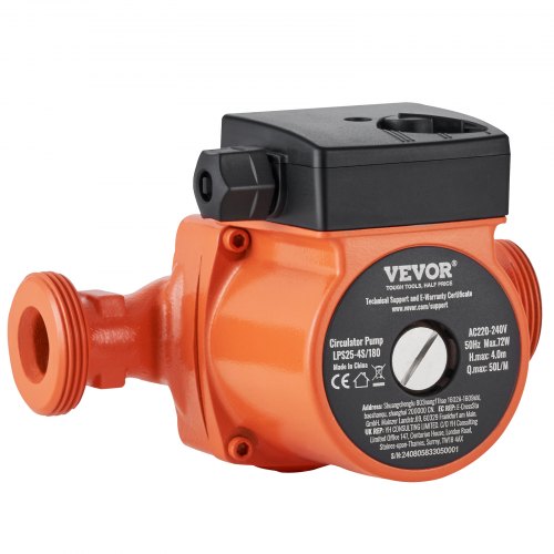 Lämminvesikiertopumppu LPS25-4S-180, 38 mm, valurauta, säädettävä