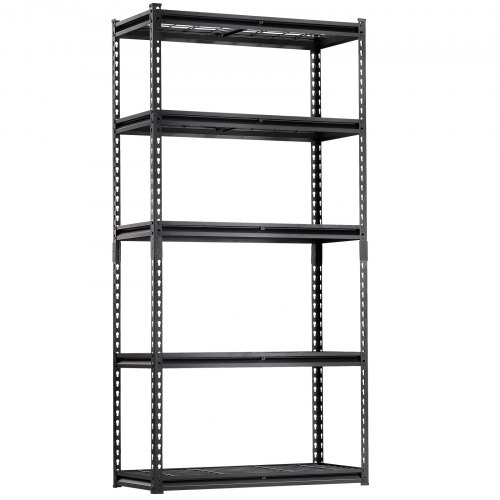 Opbevaringsreol, 40,6x91,4x182,9 cm, Sort, Metal