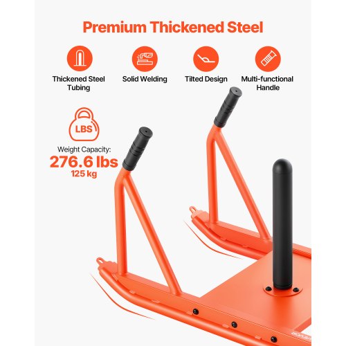 Viktsläde, 74.5x44x47.5 cm, Orange, Stål