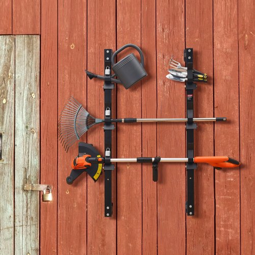 Trimmerholder, 3-plads vægmonteret eller trailerholder, stål, opbevaring
