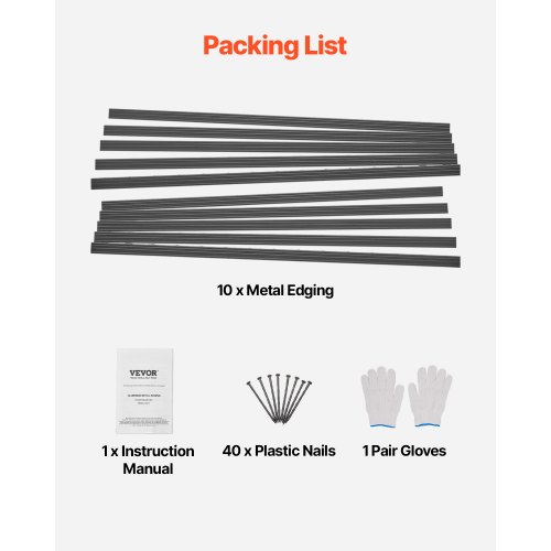 Kantafgrænsning, 152,4x4,3x0,16 cm, Sort, Aluminiumlegering