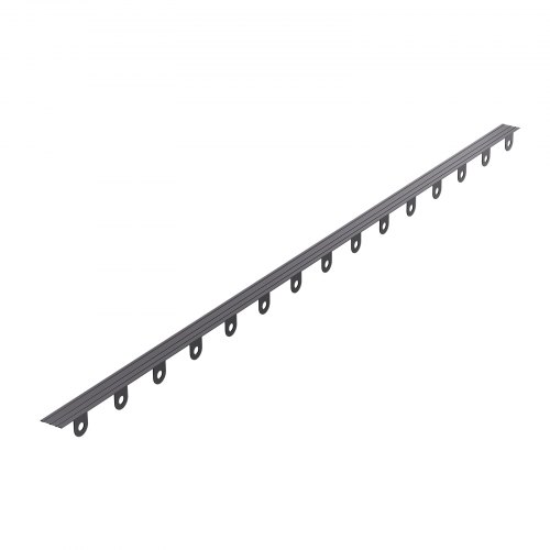 Kantafgrænsning, 152,4x4,3x0,16 cm, Sort, Aluminiumlegering