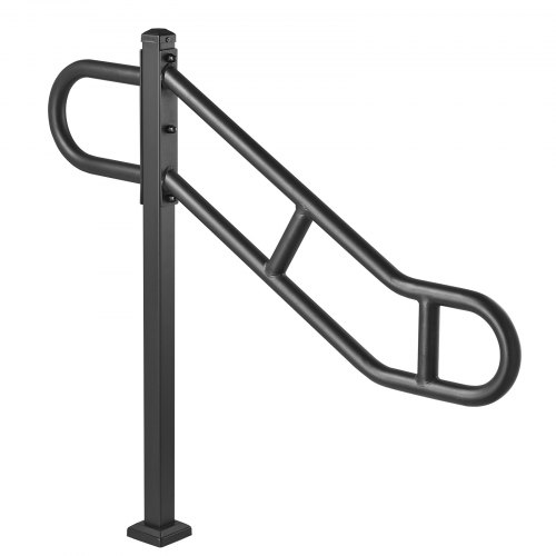 Käsijohde, Yksipilarinen ulkokäyttöön 1-3 askelmaa, 102,9 cm, lattia-asennus, teräs