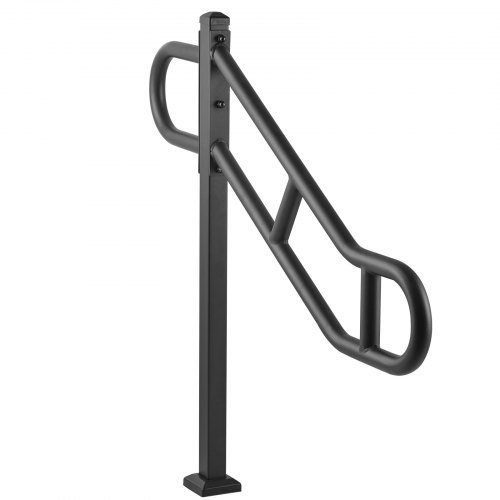 Käsijohde, Yksipilarinen ulkokäyttöön 1-3 askelmaa, 102,9 cm, lattia-asennus, teräs
