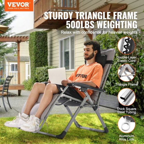 Recliner Fåtölj, 159x64.5x79.5 cm, Grå, Justerbar