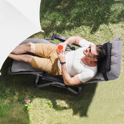 Recliner Fåtölj, 159x64.5x79.5 cm, Grå, Justerbar