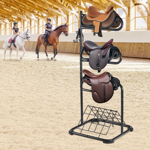 Sadelholder, 76,2x76,2x174 cm, Sort, Stålopbevaring