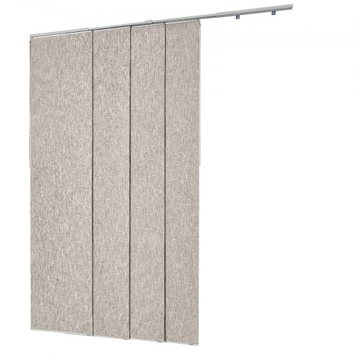Panelgardiner, 218x243 cm, Brun, Mørklægningspolyester