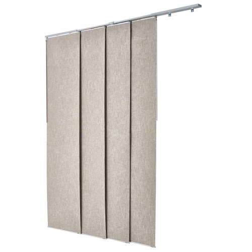 Panelgardiner, 218x243 cm, Brun, Mørklægningspolyester