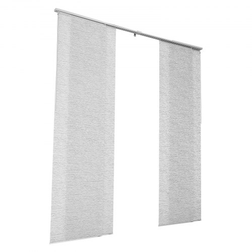 Panelgardiner, 218x243x7 cm, Grå, Polyester