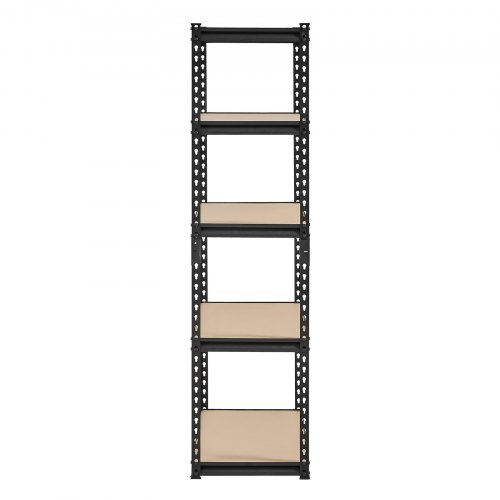 Opbevaringsreol, 40,6x81,3x159,6 cm, Sort, Justerbar metal
