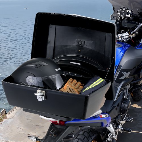 Motorcykel Topboks 56,5x50x38 cm Sort, Vandtæt, Opbevaring
