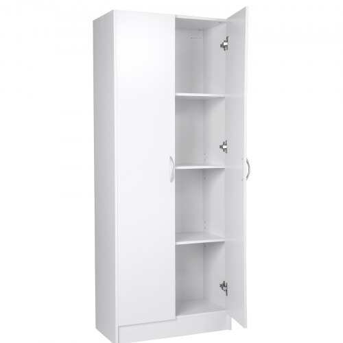 Keittiökaappi, 30.5x61x152.9 cm, valkoinen, säädettävät hyllyt
