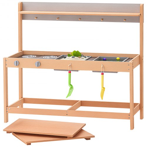 Mud Kitchen, Puinen Leikkikeittiö 100x36x88.5 cm, Ulkokäyttöön, Setri