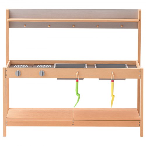 Mud Kitchen, Puinen Leikkikeittiö 100x36x88.5 cm, Ulkokäyttöön, Setri
