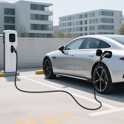 EV oplader forlængerledning, 10 m, sort, kraftig
