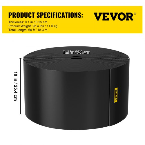 Puutarhan reunalista, 18.3x0.25x25.4 cm, musta, HDPE