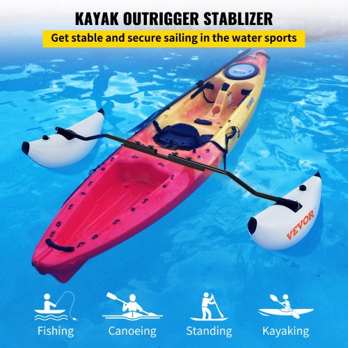 Kajakudrigger stabilisator, 90x36 cm, PVC, oppustelig, justerbar