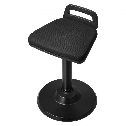 Aktiv stol, højdejusterbar vippe-stol, 40x40x62,5-87,5 cm, sort, elastisk stof