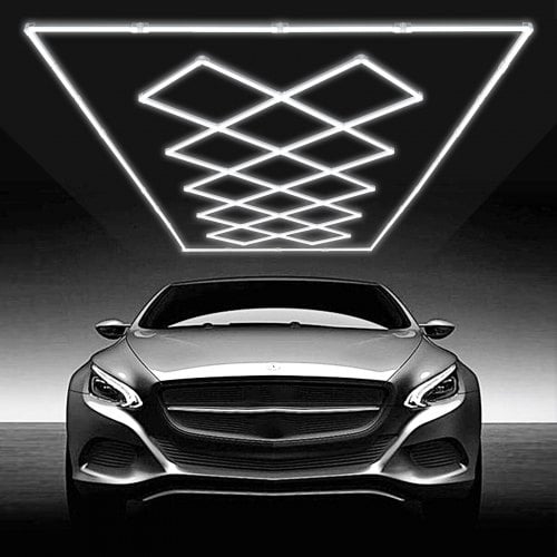 LED garage loftlys, 4840x2433x42 mm, kold hvid, belysning