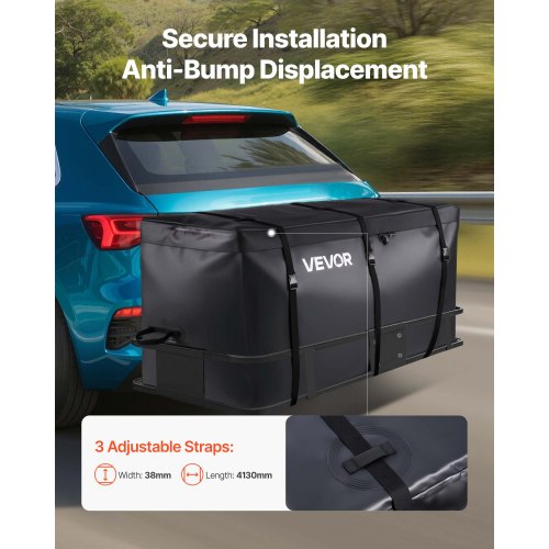 Hitch Cargo Carrier Taske, 153x61x91,3 cm, Sort, Vandtæt PVC