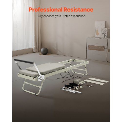 Pilates Reformer 208x56x72,5 cm Fällbar Träningsutrustning