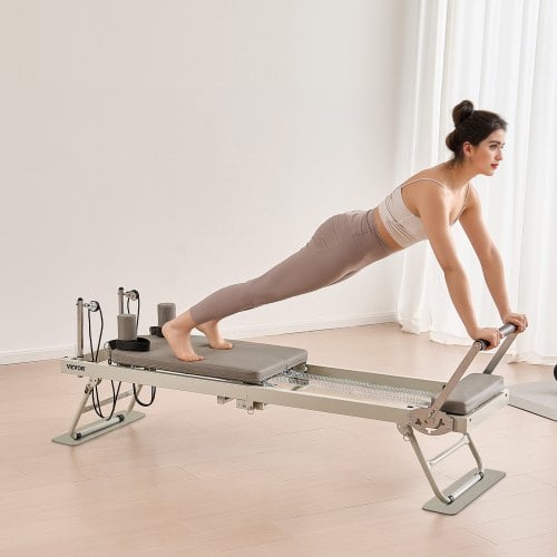 Pilates Reformer 208x56x72,5 cm Fällbar Träningsutrustning
