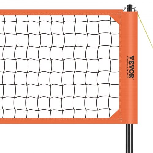 Volleyballnet-system, justerbare aluminiumsstænger 975x91 cm gul, udendørs sport