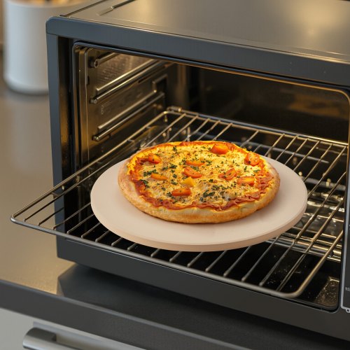 Pizzasten, 40,6x40,6x1,7 cm, Beige, Cordierit
