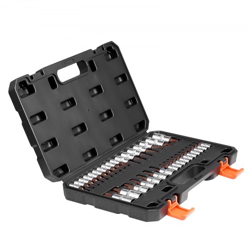 Torx bit-sættest, 34-dele, 338x195x53 mm, sort, legeret stål