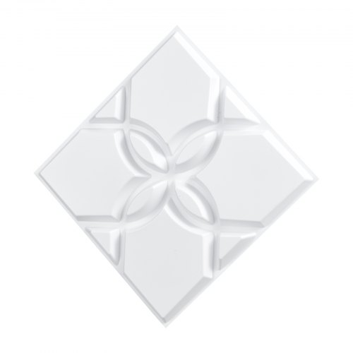 3D Vægpaneler, 300x300x25,1 mm, Hvid, PVC