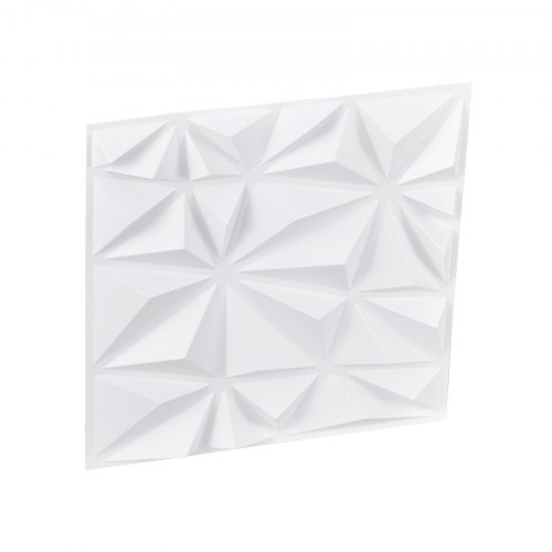 3D vægpaneler, 33-pak 30x30x2,5 cm mat hvid, PVC