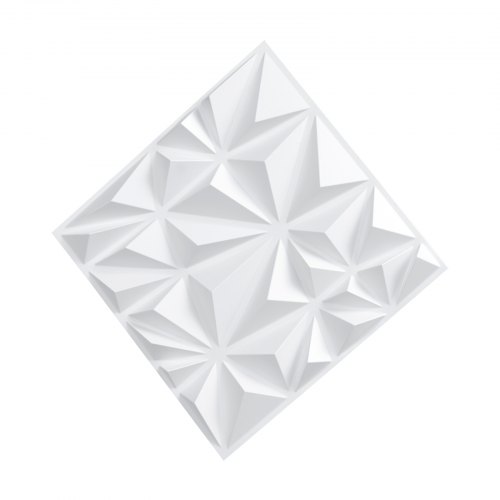 3D vægpaneler, 33-pak 30x30x2,5 cm mat hvid, PVC