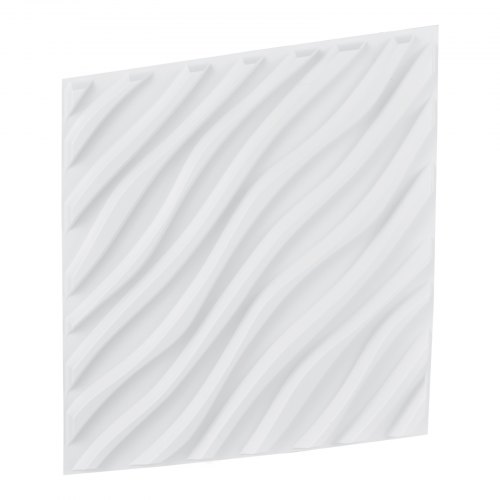 3D Vægpaneler, 50x50x2 cm, Hvid, PVC