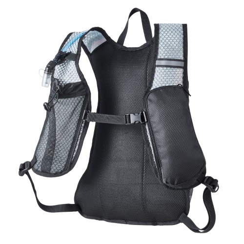 Hydreringsryggsäck, 2L TPU vätskeblåsa, 46x32x12,5 cm, Svart, Vattentät polyester