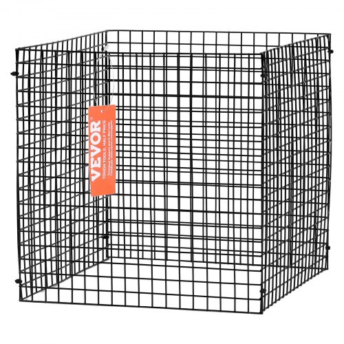 Kasvisuoja, 10 kpl, 30,5x30,5x30,5 cm, musta, metalliverkko