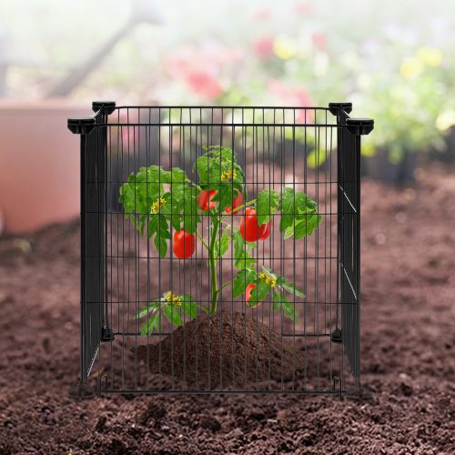 Plantebeskytter, 39x39x36,5 cm, Sort, Metalnet