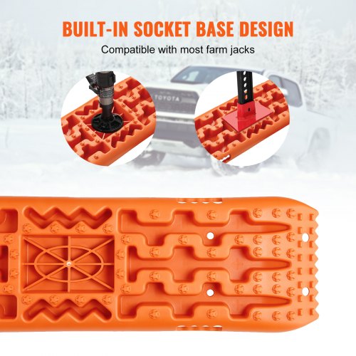 Traktionsplader, 104x28.3x6.8 cm, Orange, PP-materiale
