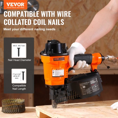Coil Siding Nailer MCN55, 28.3x30.3x12.7 cm, Pneumatisk Værktøj