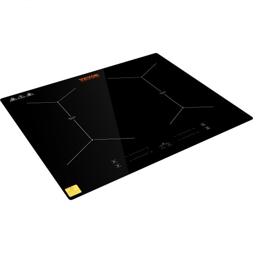 Elektrisk kogeplade, 61x keramisk glas, sort, touch kontrol, indbygget