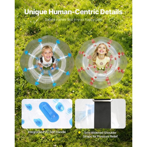 Oppustelige Bumper Balls, 2-pak, 120x103 cm, Rød Blå, PVC