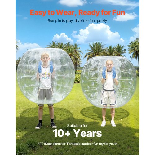 Oppustelige Bumper Balls 2-pak, 120x103 cm, Transparent, PVC