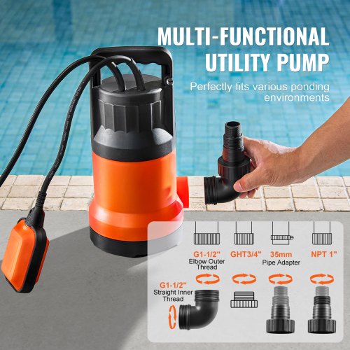 Uppopumppu 163x155x318 mm, 700W, vesipumppu