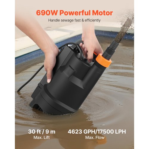 Uppopumppu 690W 17500 L/h 9 m PP-GF20 musta, vesipumppu