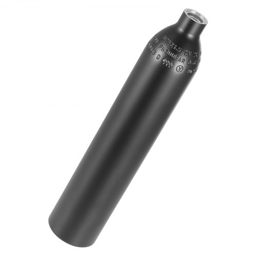 Sukellussäiliö, 0,5L kannettava sukellushappisylinteri, 7,3x36,5 cm, musta, alumiini